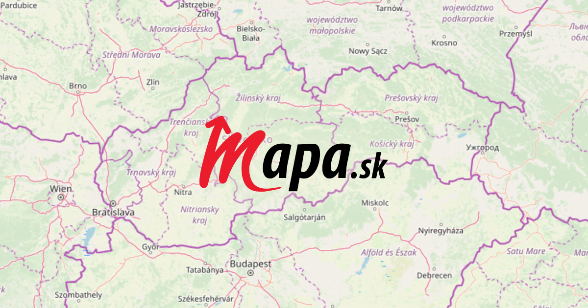 Mapa.sk | Mapa Slovenska, plánovač ciest, podrobné mapy miest